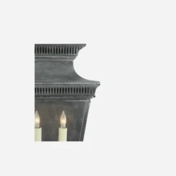 Elsinore Wall Lantern, Weathered Zinc -AuraLiving Furniture Store 217241 elsinore wall lantern in weathered zinc