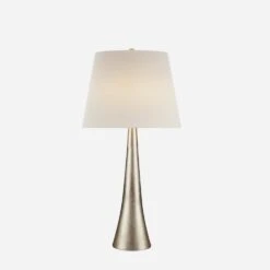 Dover Table Lamp, Burnished Silver Leaf