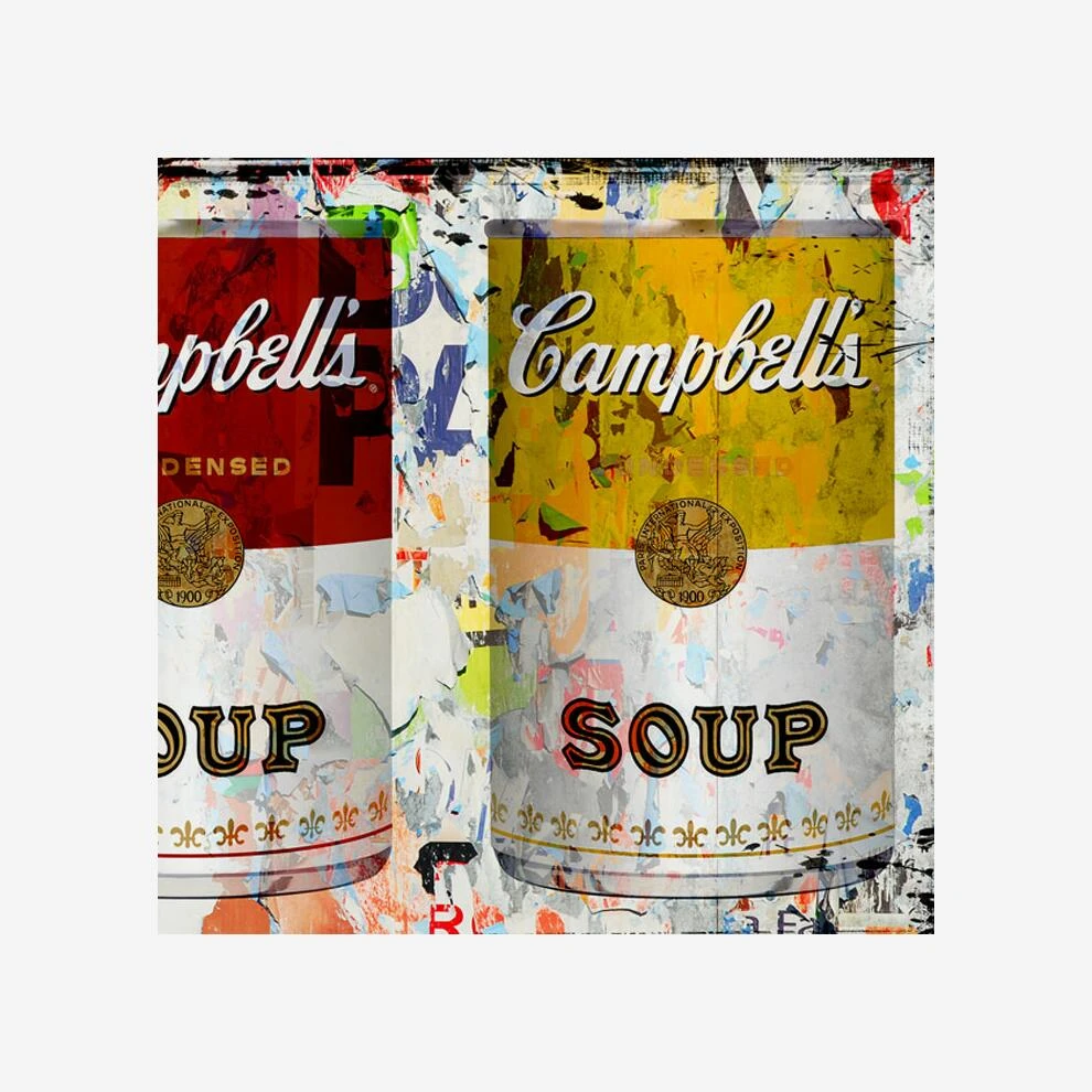 Campbell's Soup Canvas Artwork, Blue + Red + Yellow 3 Campbell's Soup Canvas Artwork, Blue + Red + Yellow - Image 3