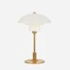 Whitman Desk Lamp, Hand-Rubbed Antique Brass / White Glass Shade