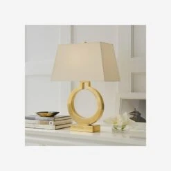 Ring Form Table Lamp, Gild 7 Ring Form Table Lamp, Gild -AuraLiving Furniture Store 217733 ring form gold