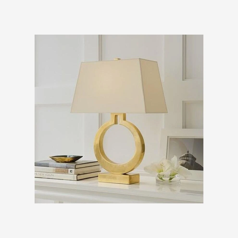 Ring Form Table Lamp, Gild 3 Ring Form Table Lamp, Gild - Image 3