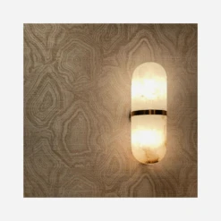 Melange Capsule Wall Light, Antique Burnished Brass -AuraLiving Furniture Store 217784 melange brass