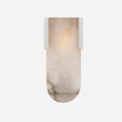 Melange Wall Light, Polished Nickel/Alabaster -AuraLiving Furniture Store 217785 melange wall light in polished nickel with alabaster