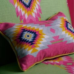 Cruz Paraiso Fabric -AuraLiving Furniture Store 217955 brompton single unit upholstered in crux cactus with scatter cushion in cruz paraiso