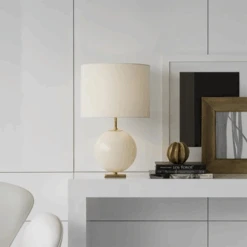 Elsie Table Lamp, Blush / Cream Shade -AuraLiving Furniture Store 218012 elsie pink