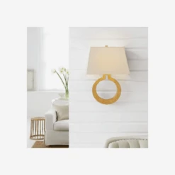 Ring Form Wall Light, Gilded -AuraLiving Furniture Store 218209 ring form
