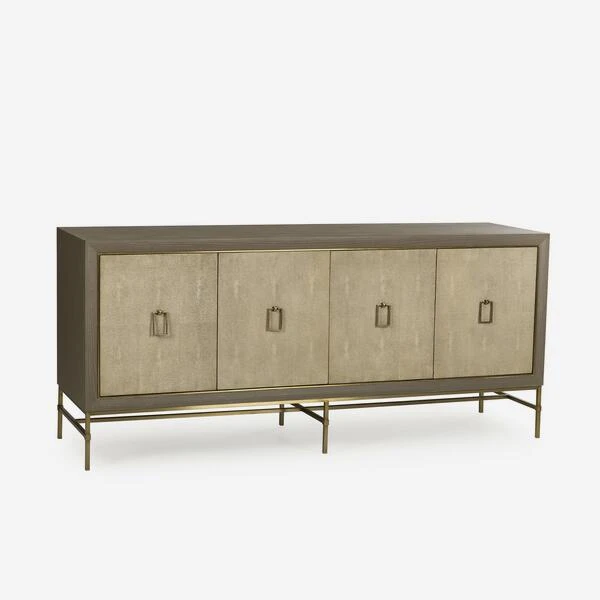 Edith Latte Sideboard, Latte Shagreen 1 Edith Latte Sideboard, Latte Shagreen