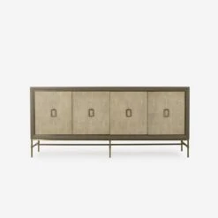 Edith Latte Sideboard, Latte Shagreen 8 Edith Latte Sideboard, Latte Shagreen -AuraLiving Furniture Store 225024 edith sideboard ivory shagreen front