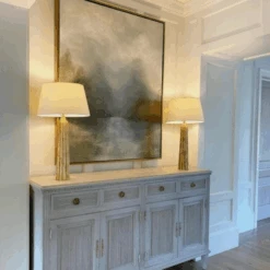 Fluted Spire Table Lamp, Gilded Iron -AuraLiving Furniture Store 227800 fluted spire gold