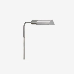 Studio Floor Lamp, Polished Nickel -AuraLiving Furniture Store 228973 studio adjustable floor lamp in polished nickel