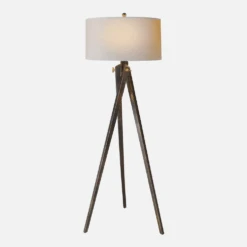 Tripod Floor Lamp, Tudor Brown -AuraLiving Furniture Store 233250 tripod floor lamp in tudor brown