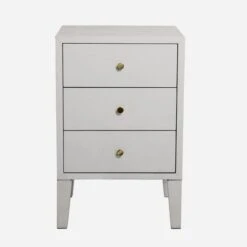 Georgia White Side Table -AuraLiving Furniture Store 247267 georgia white front