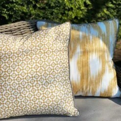 Apulia Ochre Outdoor Cushion -AuraLiving Furniture Store 250141 audley apulia ochre outdoor cushions