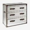 Howard Steel/Leather Chest Of Drawers, Steel/leather