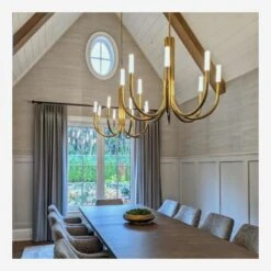 Rousseau Chandelier -AuraLiving Furniture Store 258708 rousseau chandelier brass