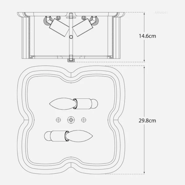 Bolsena Clover Silver Ceiling Light 2 Bolsena Clover Silver Ceiling Light - Image 2