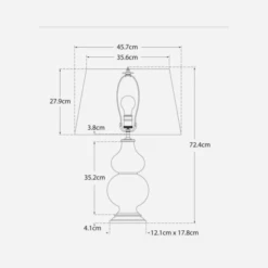 Anita Table Lamp, Tea Stain Porcelain -AuraLiving Furniture Store 258991 anita