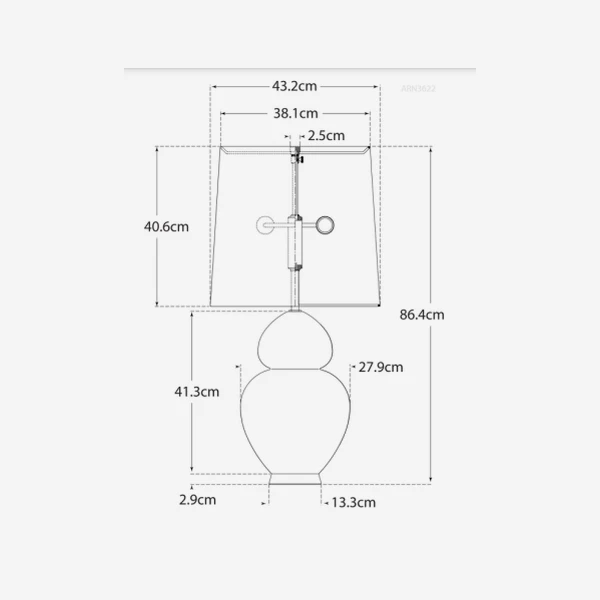 Michelena Table Lamp, Shell Grey 2 Michelena Table Lamp, Shell Grey - Image 2