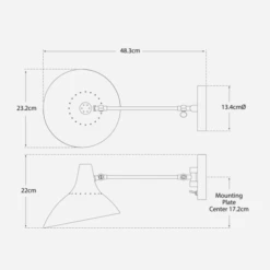 Charlton Wall Light, Hand-Rubbed Antique Brass -AuraLiving Furniture Store 259090 charlton wall