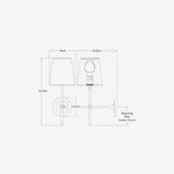 Bryant Wall Light, Bronze With Black Trim Shade -AuraLiving Furniture Store 259394 bryant wall