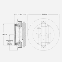 Halcyon Quartz Wall Light, Antique-Burnished Brass -AuraLiving Furniture Store 259422 halcyon