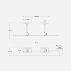 Cabinet Maker's Double Wall Light -AuraLiving Furniture Store 259501 cabinet maker 3