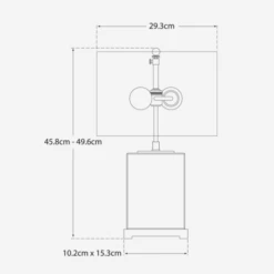 Block Table Lamp -AuraLiving Furniture Store 259507 block