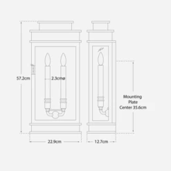 Linear Bronze Outdoor Wall Light -AuraLiving Furniture Store 260475 linear wall light