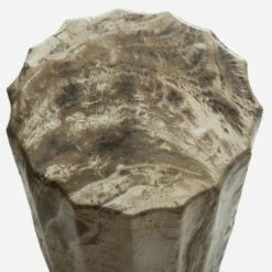 Petrified Scallop Log Side Table Or Stool -AuraLiving Furniture Store 260531 petrified scallop stool detail 2