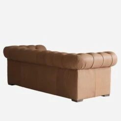 Gainsborough Sofa, Camel Leather -AuraLiving Furniture Store 260706 gainsborough sofa back angle