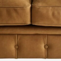 Gainsborough Sofa, Camel Leather -AuraLiving Furniture Store 260712 gainsborough sofa buttoning detail