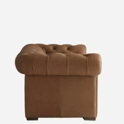 Gainsborough Sofa, Camel Leather -AuraLiving Furniture Store 260718 gainsborough sofa side