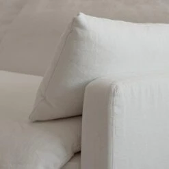 Serenity Sofa, White Linen -AuraLiving Furniture Store 260749 serenity arm detail