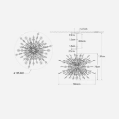 Farfalle Chandelier -AuraLiving Furniture Store 261242 farfalle chandelier