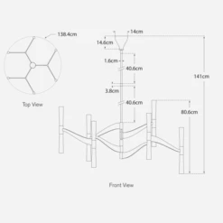 Brenta Chandelier -AuraLiving Furniture Store 261313 brenta grande chand