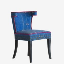 Vincent Moroccan Dining Chair -AuraLiving Furniture Store 265802 vincent moroccan blue angle 1