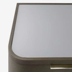 Hampstead Nightstand -AuraLiving Furniture Store 265892 hampstead nightstand 3 draws smoked oak detail web 2