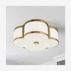 Chandler Ceiling Light -AuraLiving Furniture Store 266039 chandler flush mount aged brass 2