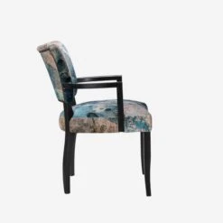 Mimi With Arms Dining Chair -AuraLiving Furniture Store 266540 mimi dining chair with arm f d melting paisley black 3