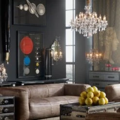 Crystal Chandelier Chandelier -AuraLiving Furniture Store 267206 coco republic timothy oulton crystal chandelier medium 008 2