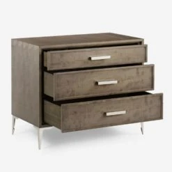 Chloe Nightstand, Light -AuraLiving Furniture Store 268139 chloe nightstand open