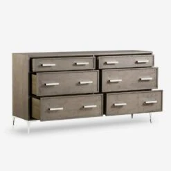 Chloe Light Chest Of Drawers, Large -AuraLiving Furniture Store 268191 chloe large chest of drawers open
