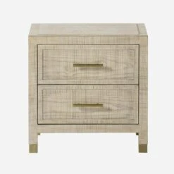 Raffles Bedside Table, Two Drawer -AuraLiving Furniture Store 269864 raffles nightstand front