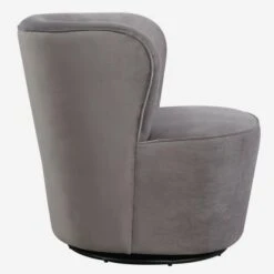 Dorothy Grey Swivel Chair, Grey -AuraLiving Furniture Store 269910 dorothy swivel chair side web