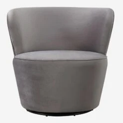 Dorothy Grey Swivel Chair, Grey -AuraLiving Furniture Store 269916 dorothy swivel chair front web