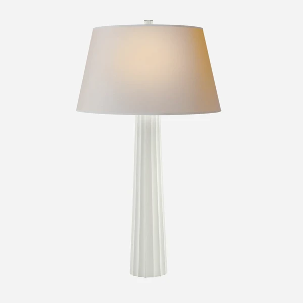 Fluted Spire Table Lamp, Plaster White 1 Fluted Spire Table Lamp, Plaster White