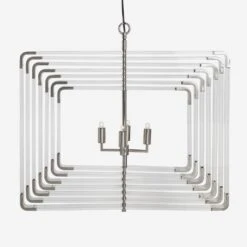 Zachary Acrylic 11 Spiral Light, Nickel -AuraLiving Furniture Store 271626 zachary acrylic nickel front