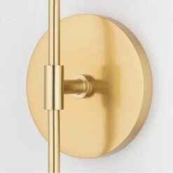 Olivia Wall Light -AuraLiving Furniture Store 275410 olivia wall light aged brass close up