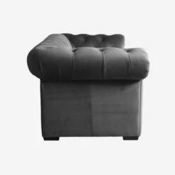 Gainsborough Sofa, Grey Velvet -AuraLiving Furniture Store 300636 gainsborough side